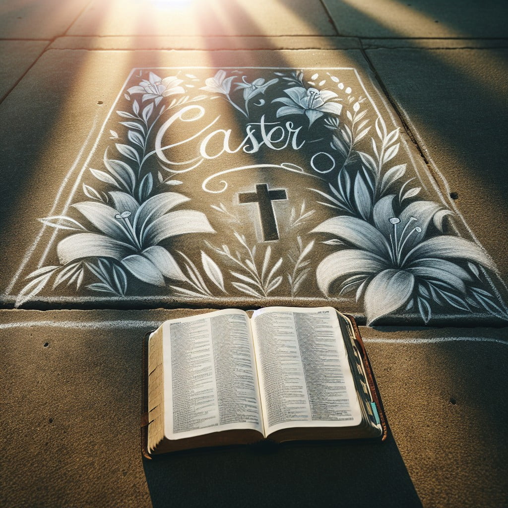 easter bible verses in chalk calligraphy