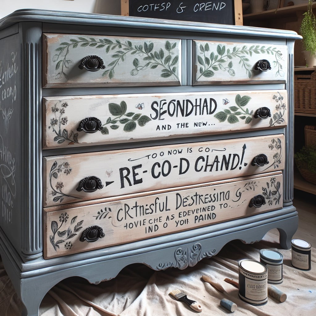 eco friendly makeovers using chalk paint on second hand dressers