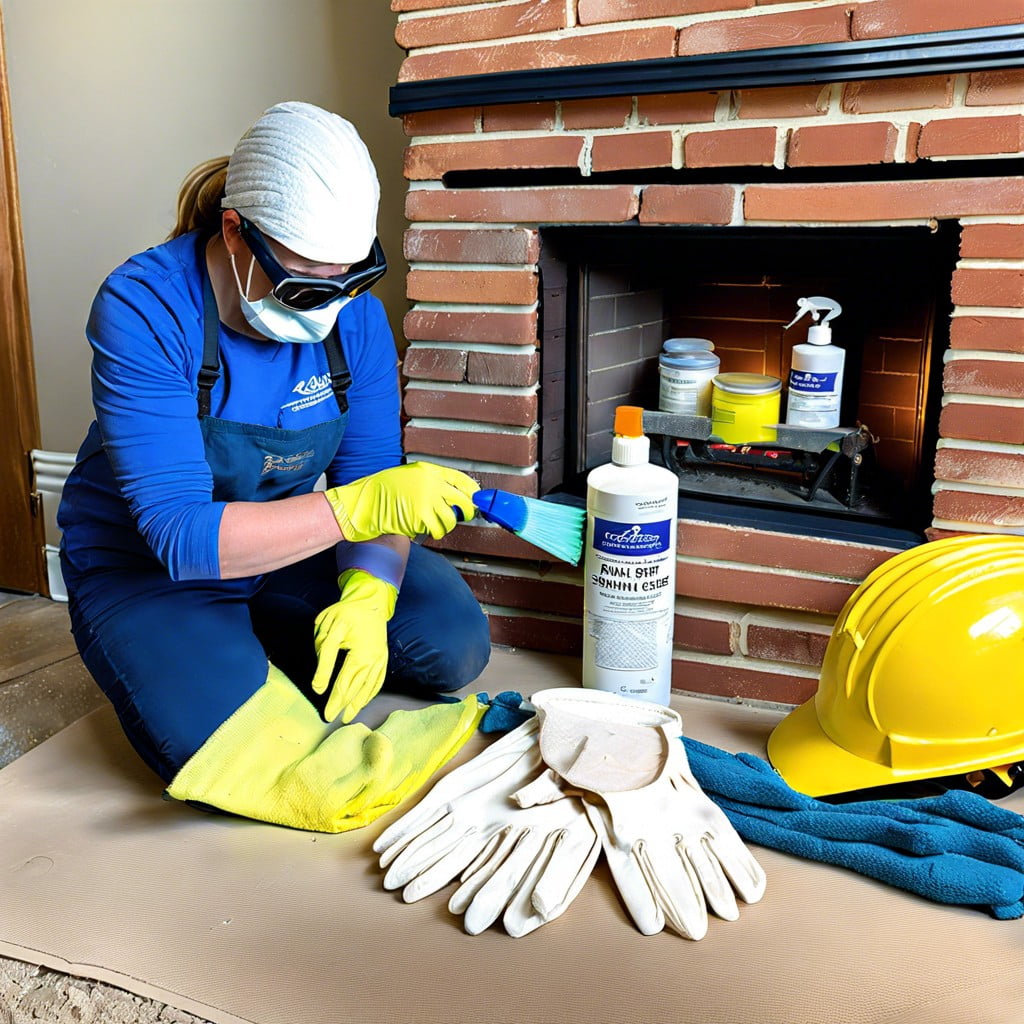 essential safety measures when chalk painting your fireplace