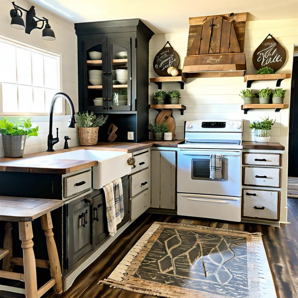 farmhouse style chalk paint countertop