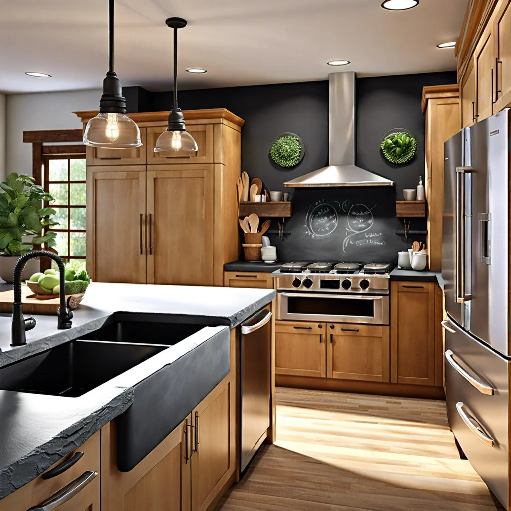 faux slate chalkboard countertop