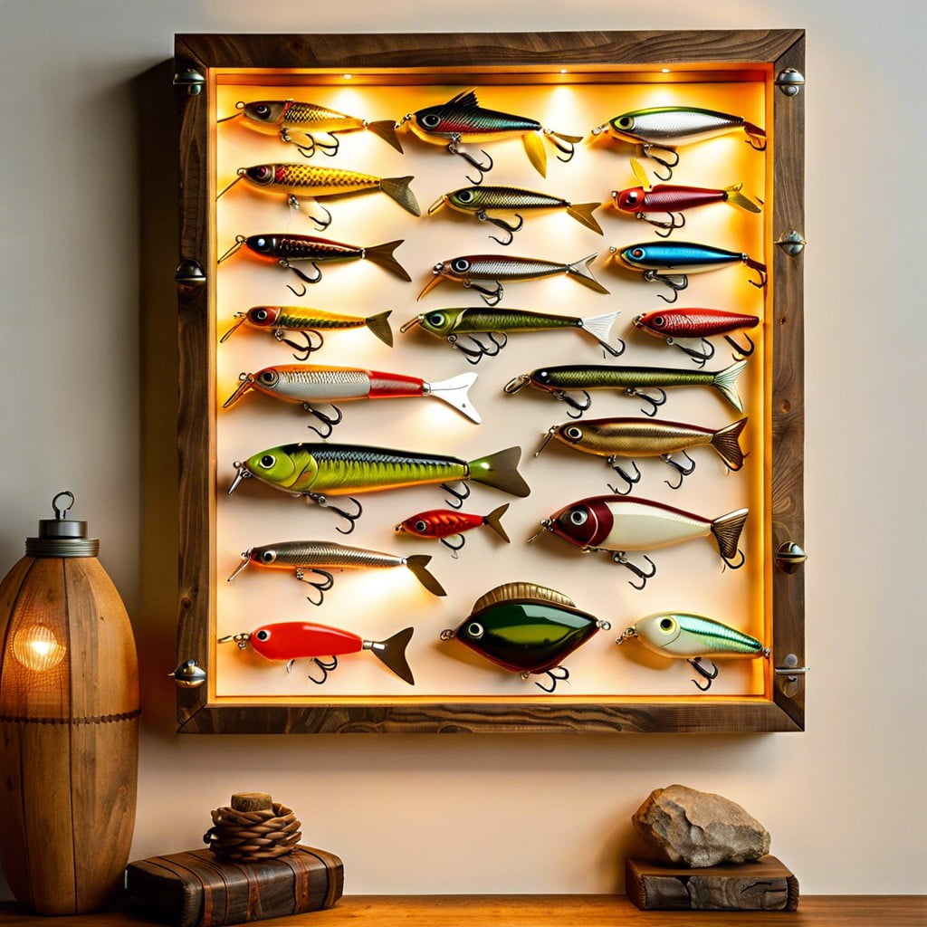 OnFireGuy Fishing Lure Display Stand Easels – 10 Pack, Clear Acrylic, Large