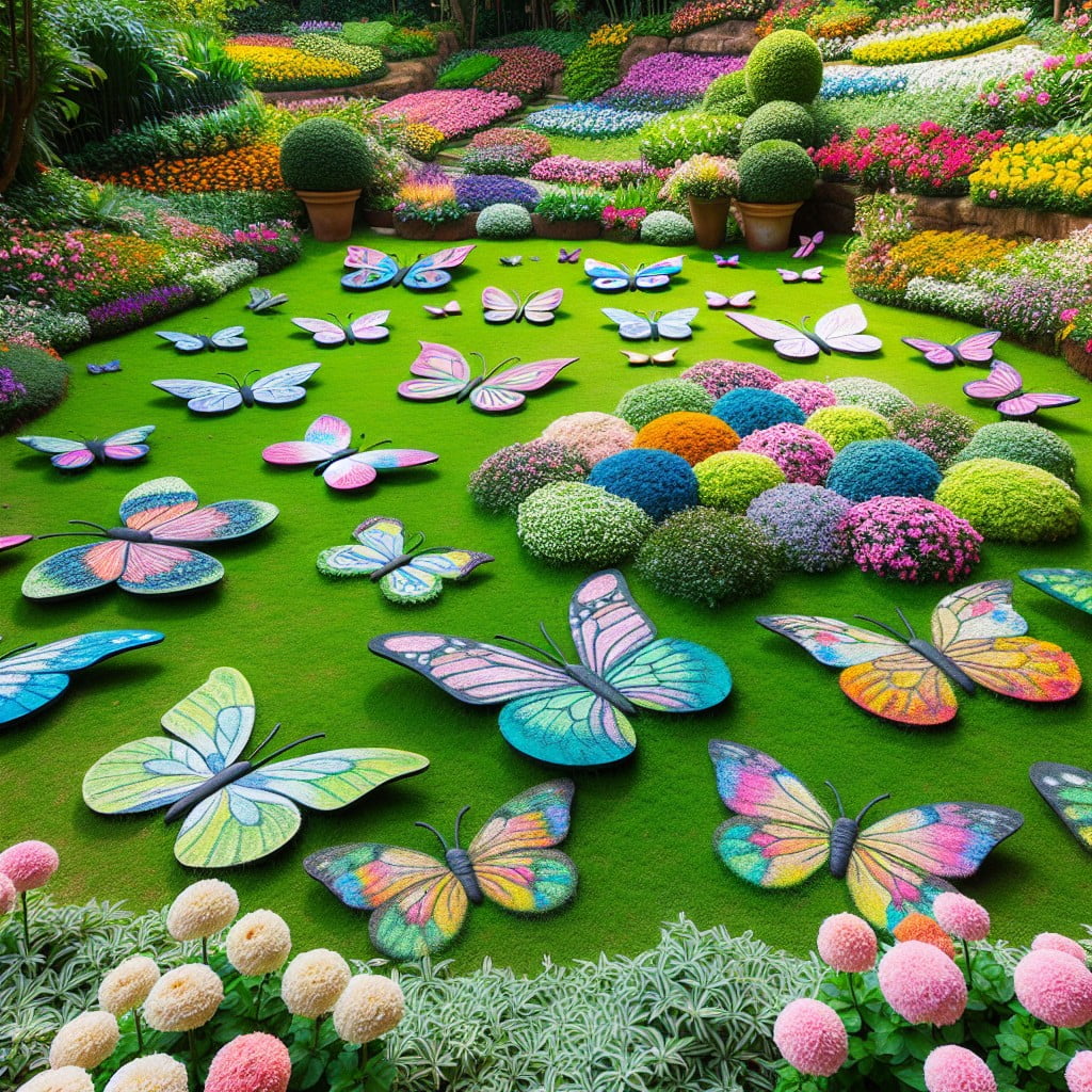 garden decorating concepts chalk butterfly landscaping