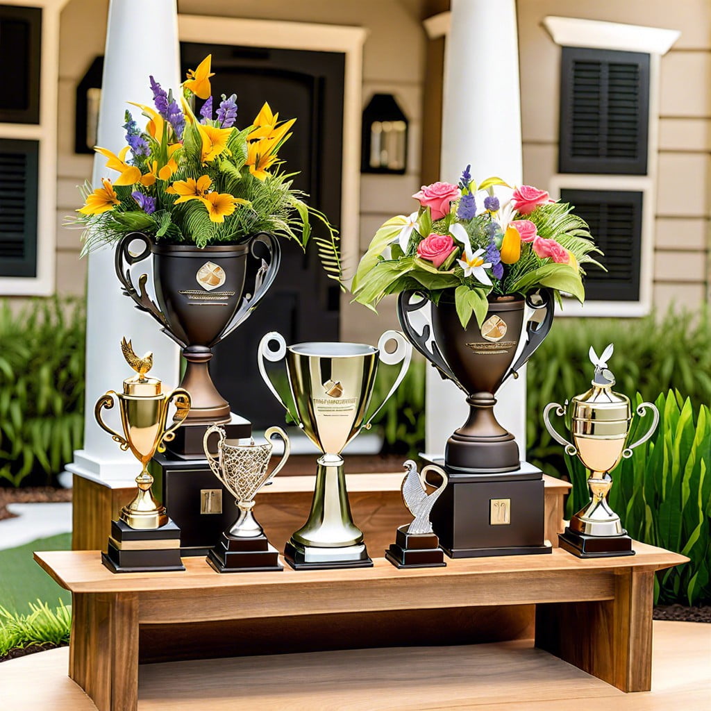 garden outdoor trophy display