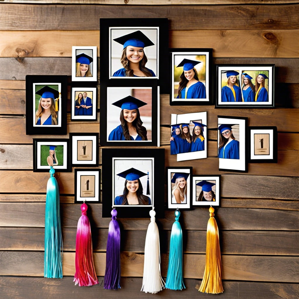 graduation cap tassel photo collage