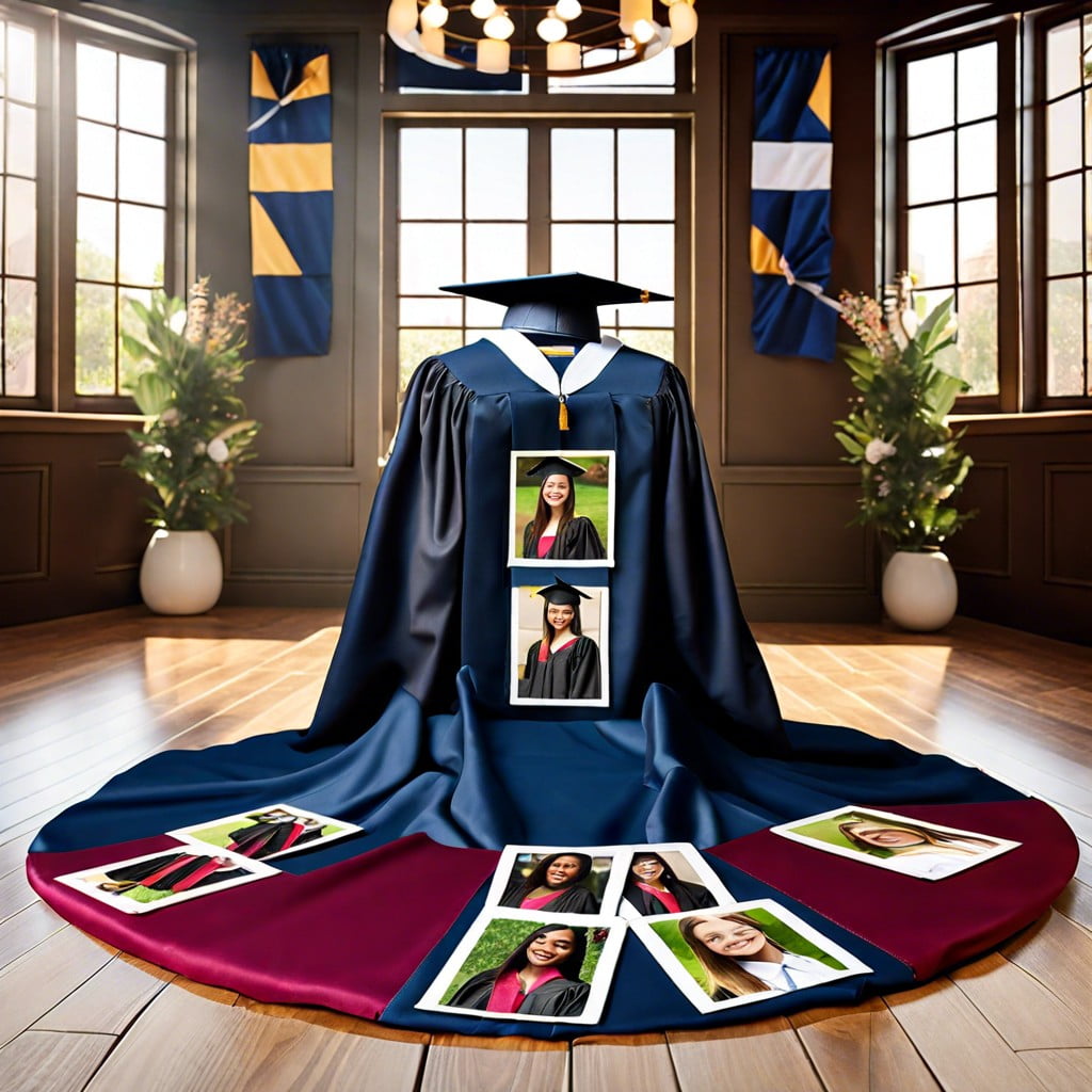 graduation robe photo installation