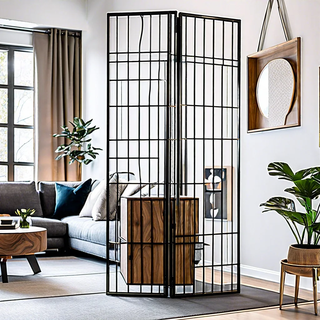 gridwall panel as room divider