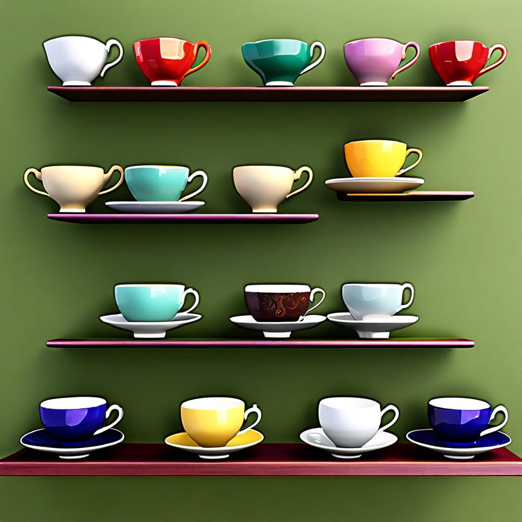 gridwall tea cup display