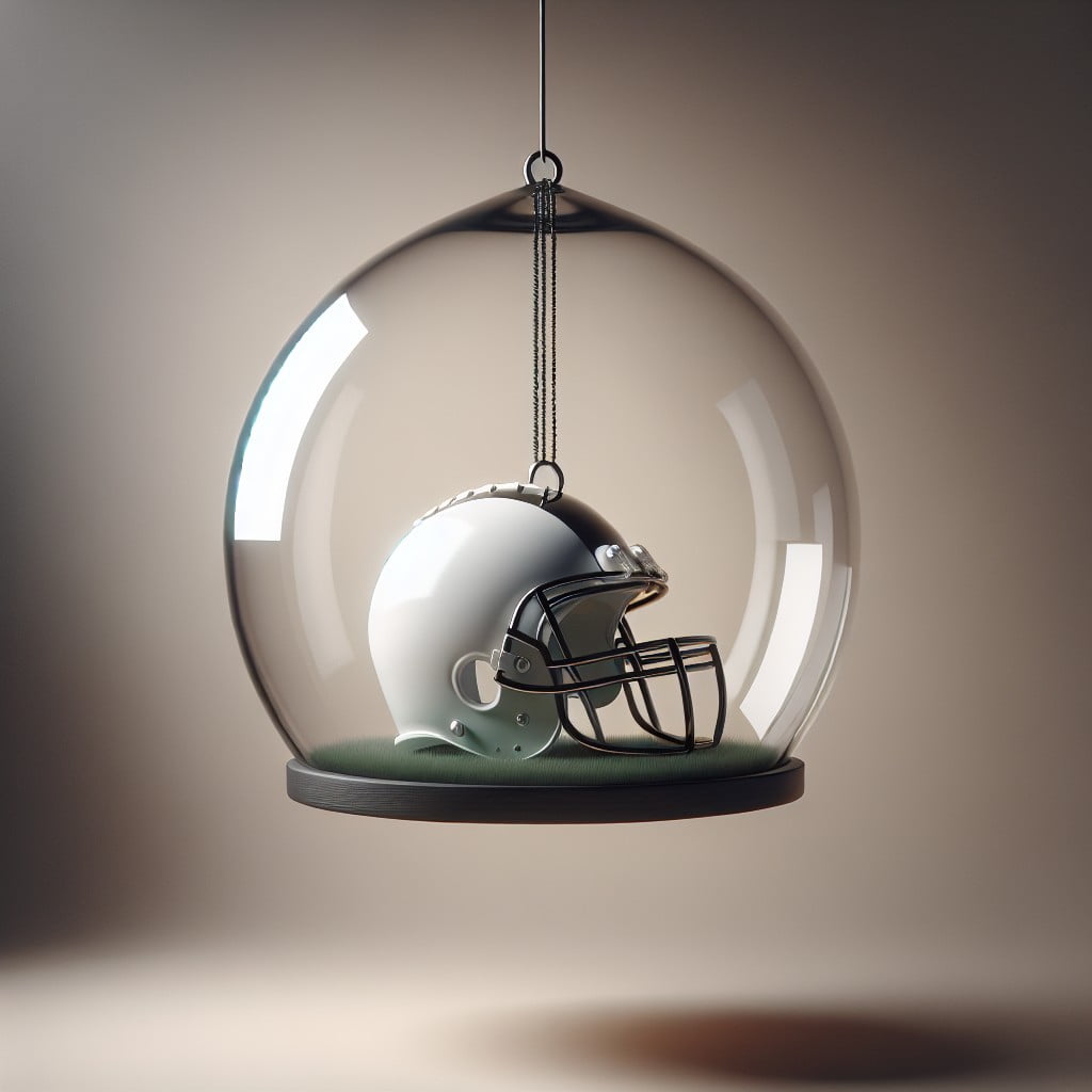 hanging glass terrarium for mini helmet display