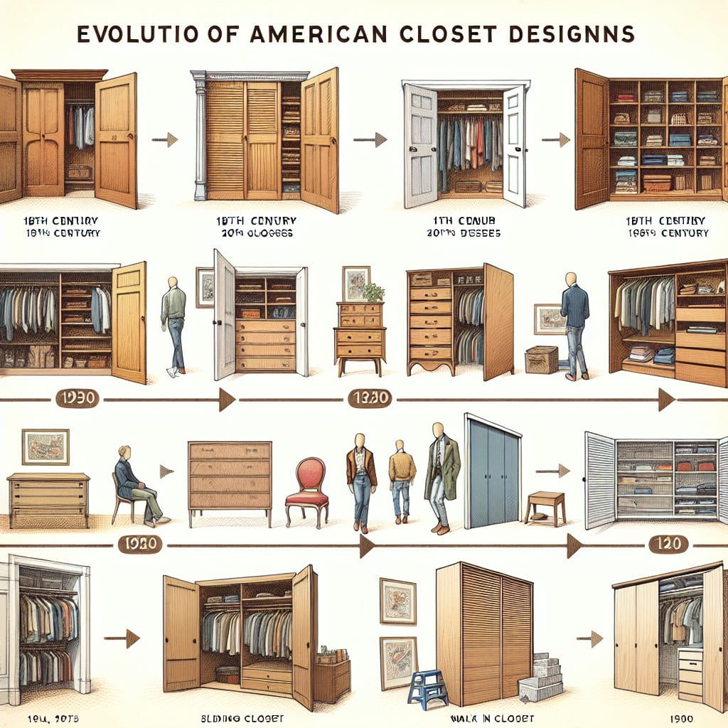 history of american closets