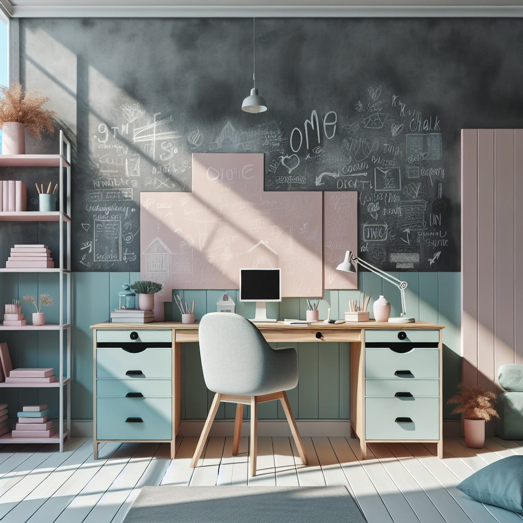 home office refresh with chalk spray paint