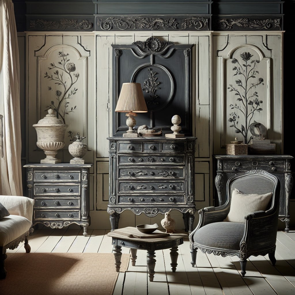 how to create a french country look with black chalk paint furniture