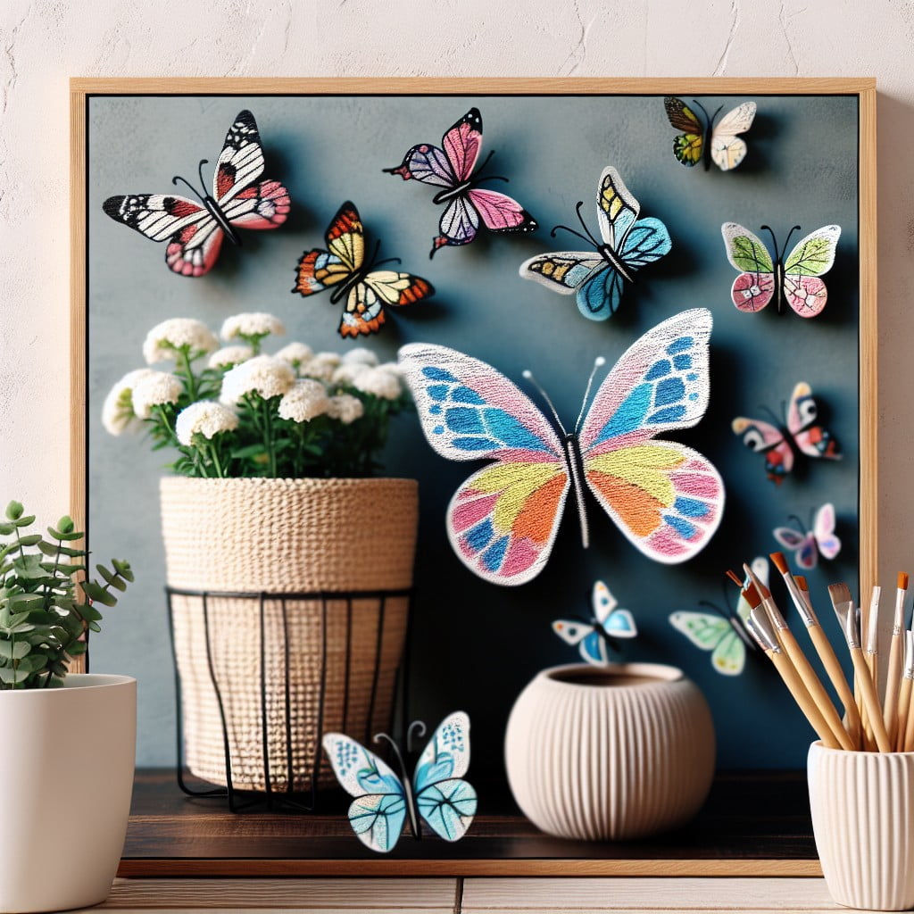 how to incorporate chalk butterflies in diy home decor