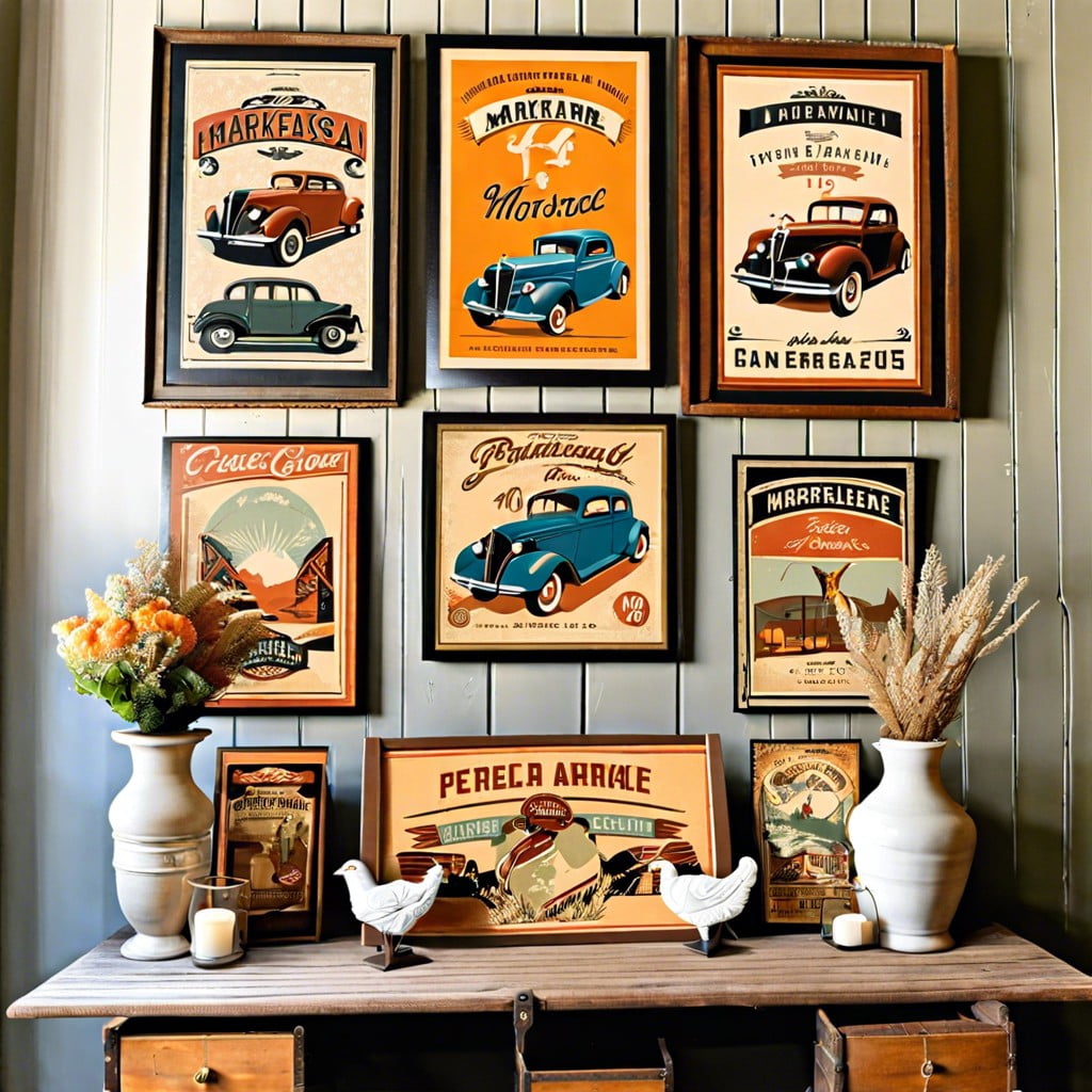 incorporate classic vintage posters