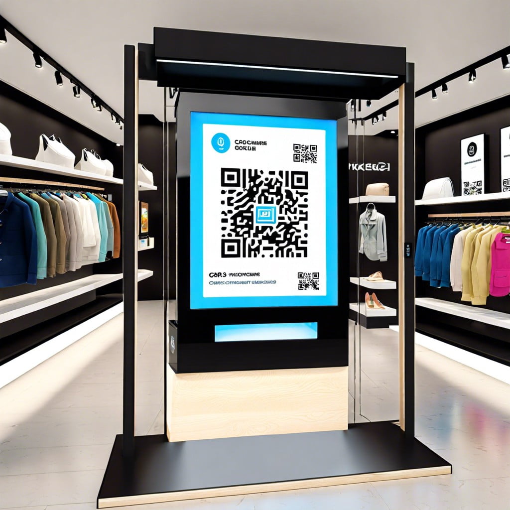 incorporate technology with qr codes or touch screens
