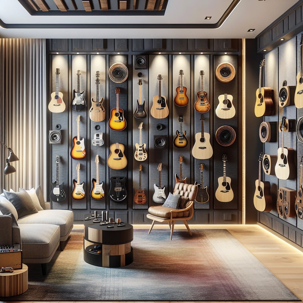 incorporating acoustic treatment in your guitar display room