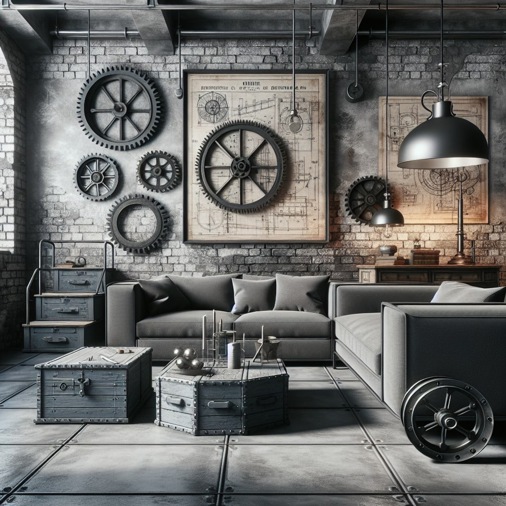 industrial chic style with graphite gray chalk paint