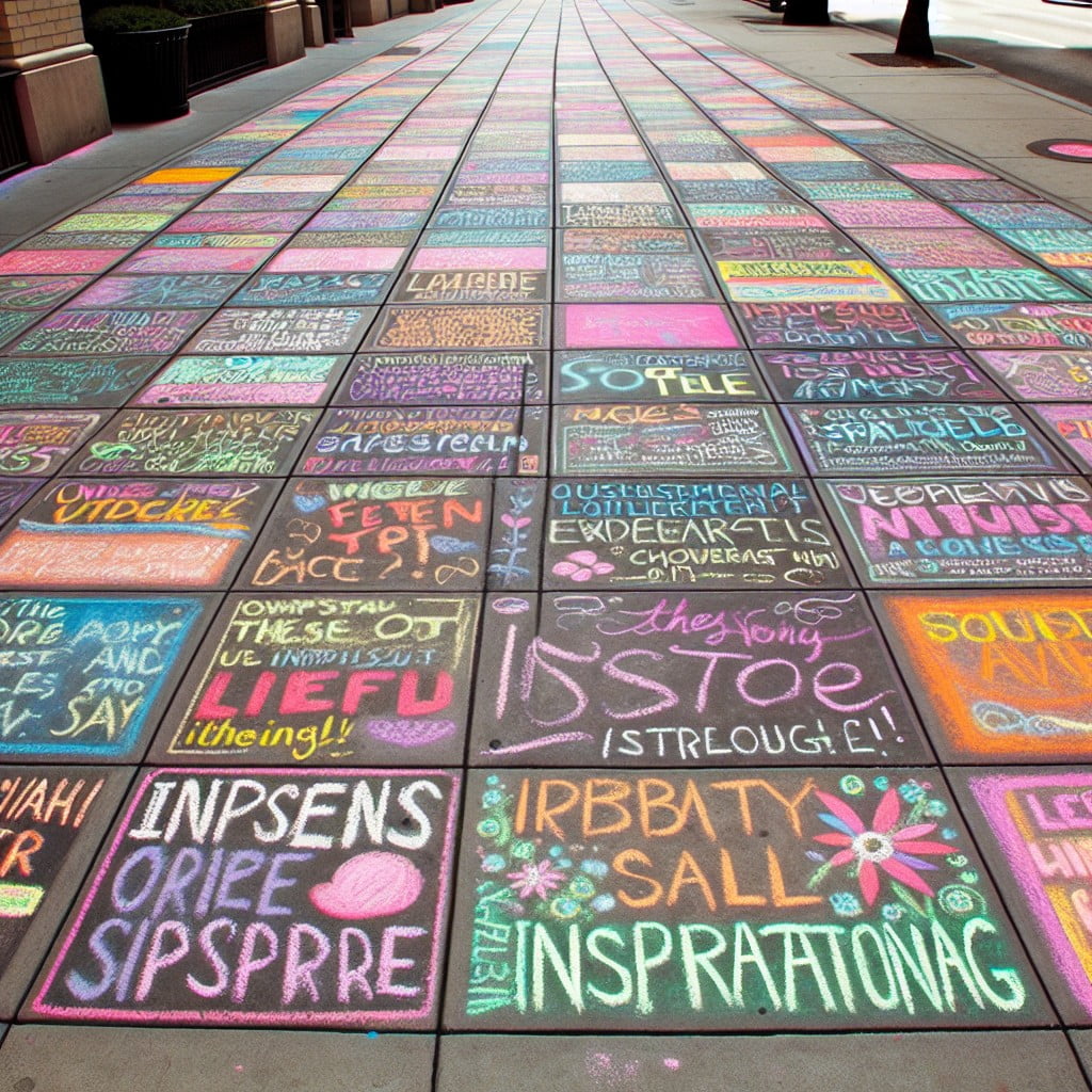 inspirational quotes cover your sidewalk with motivational or feel good quotes