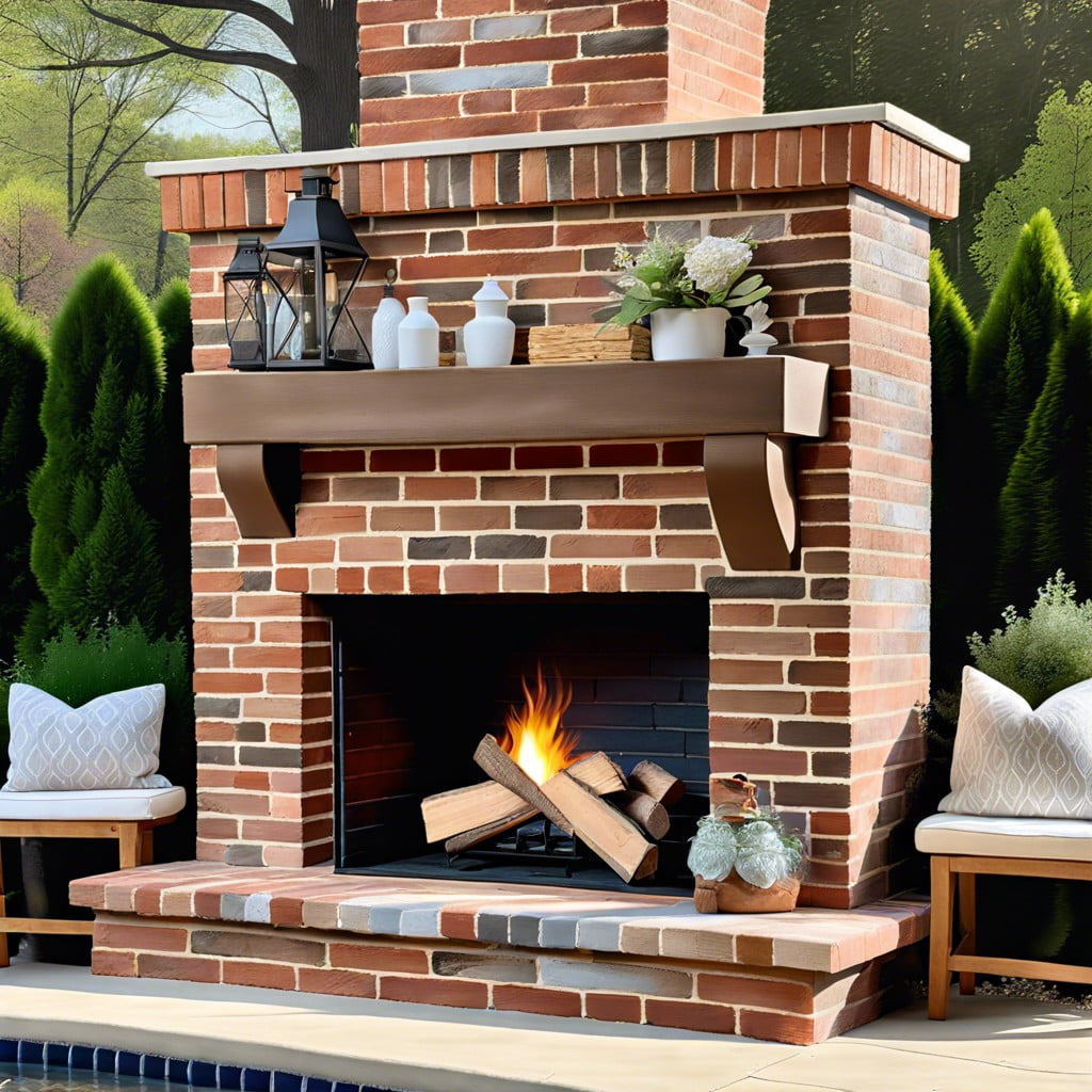 inspiring ideas for chalk painting your outdoor fireplace