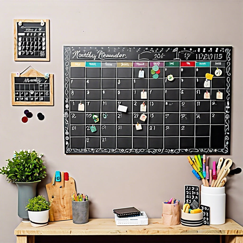 interactive calendar create a magnetic chalkboard calendar for scheduling and reminders