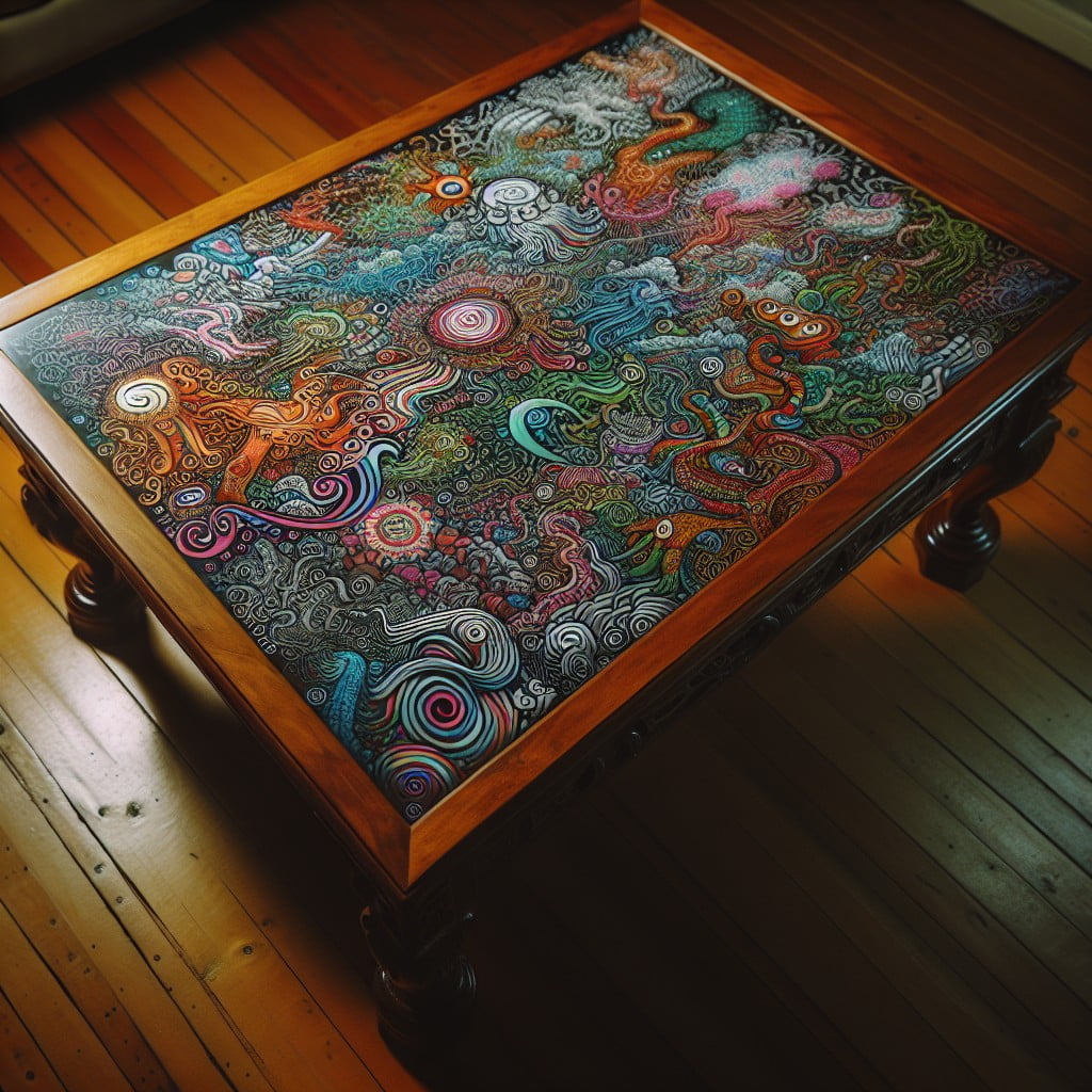 interactive coffee table doodles