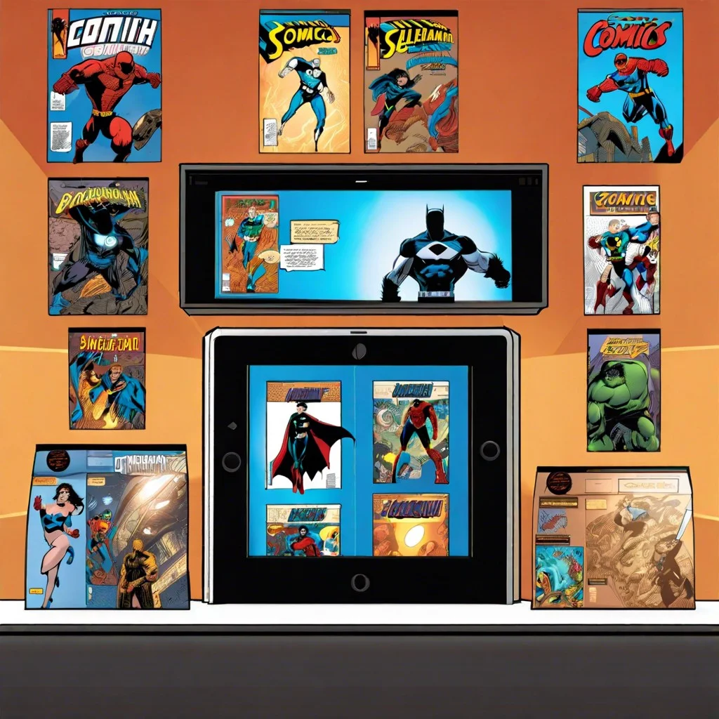 interactive digital comic displays