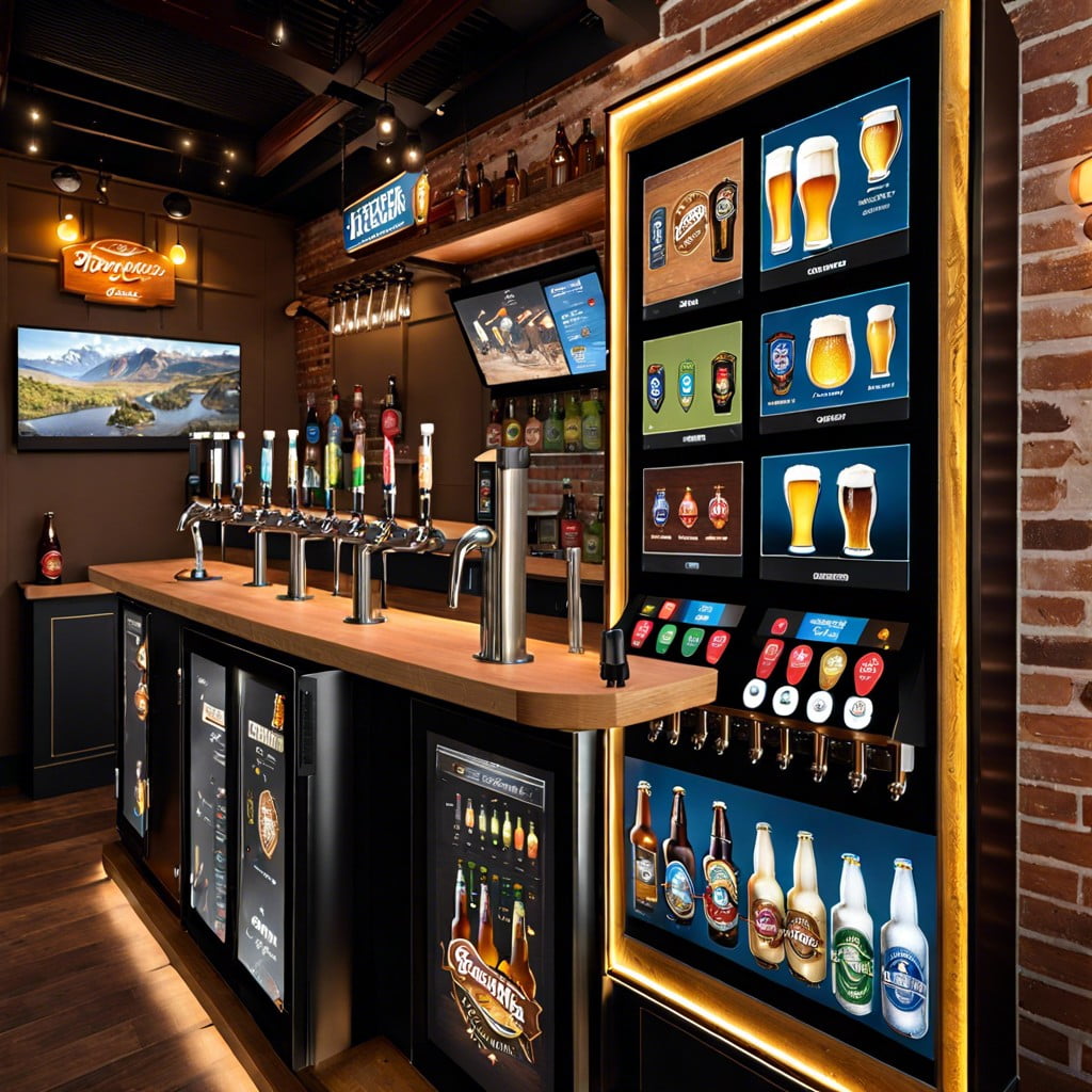interactive touchscreen beer menus