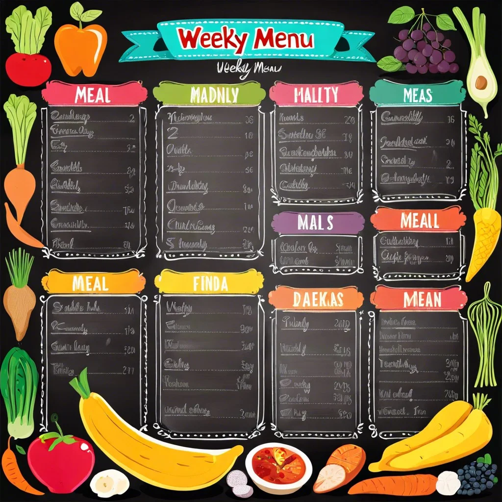 kids corner chalkboard menu