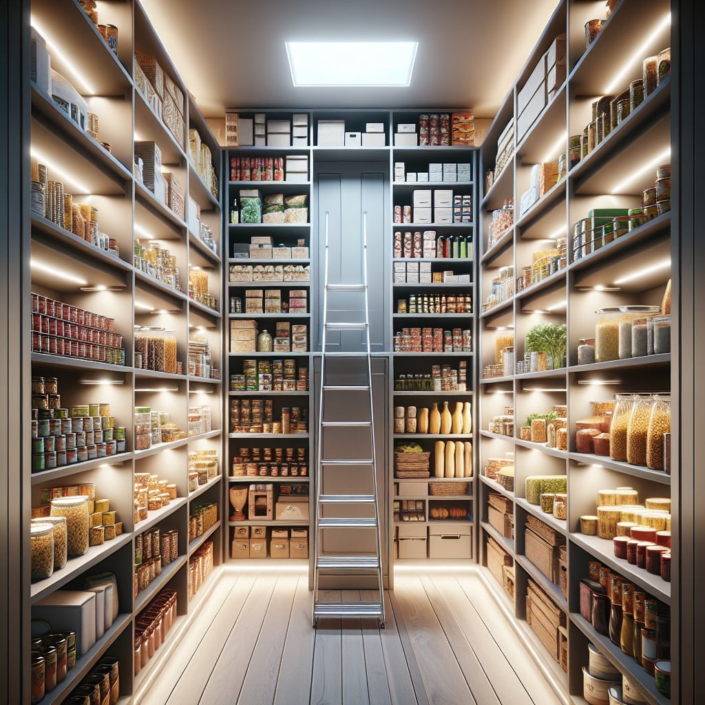 ladder integrated pantry design