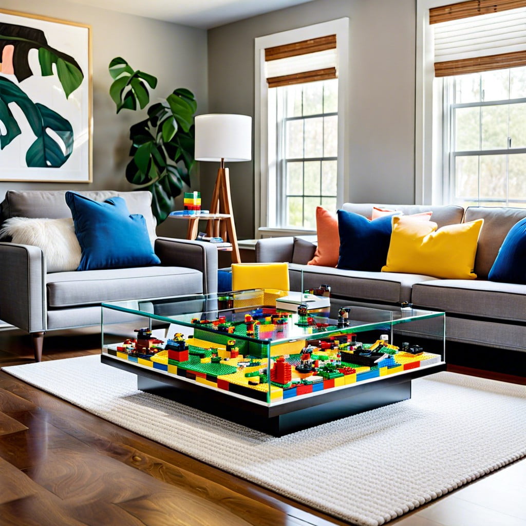 lego coffee table functional and exciting display