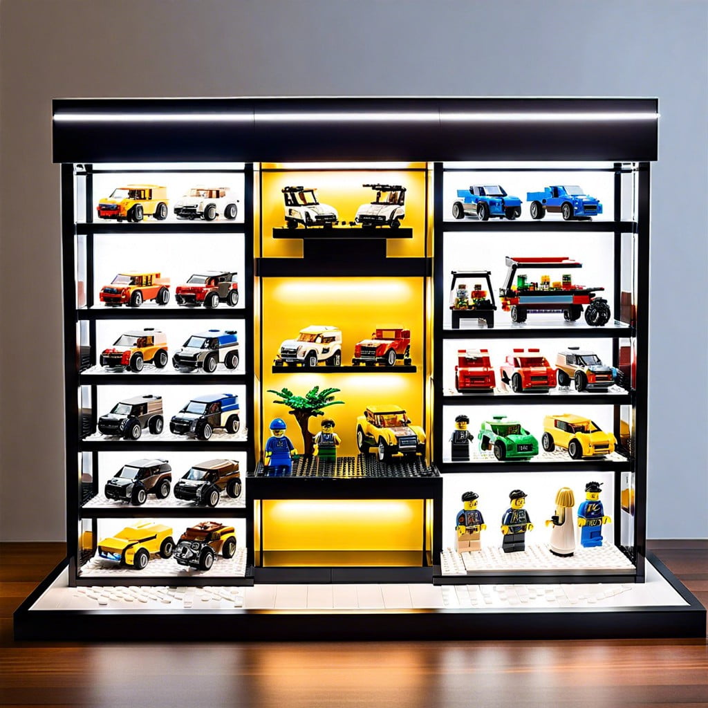 lego display case with lighting