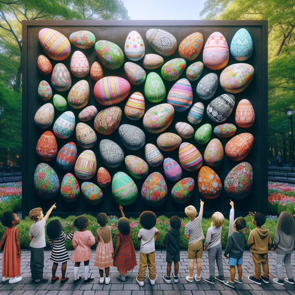life size chalkboard easter egg hunt