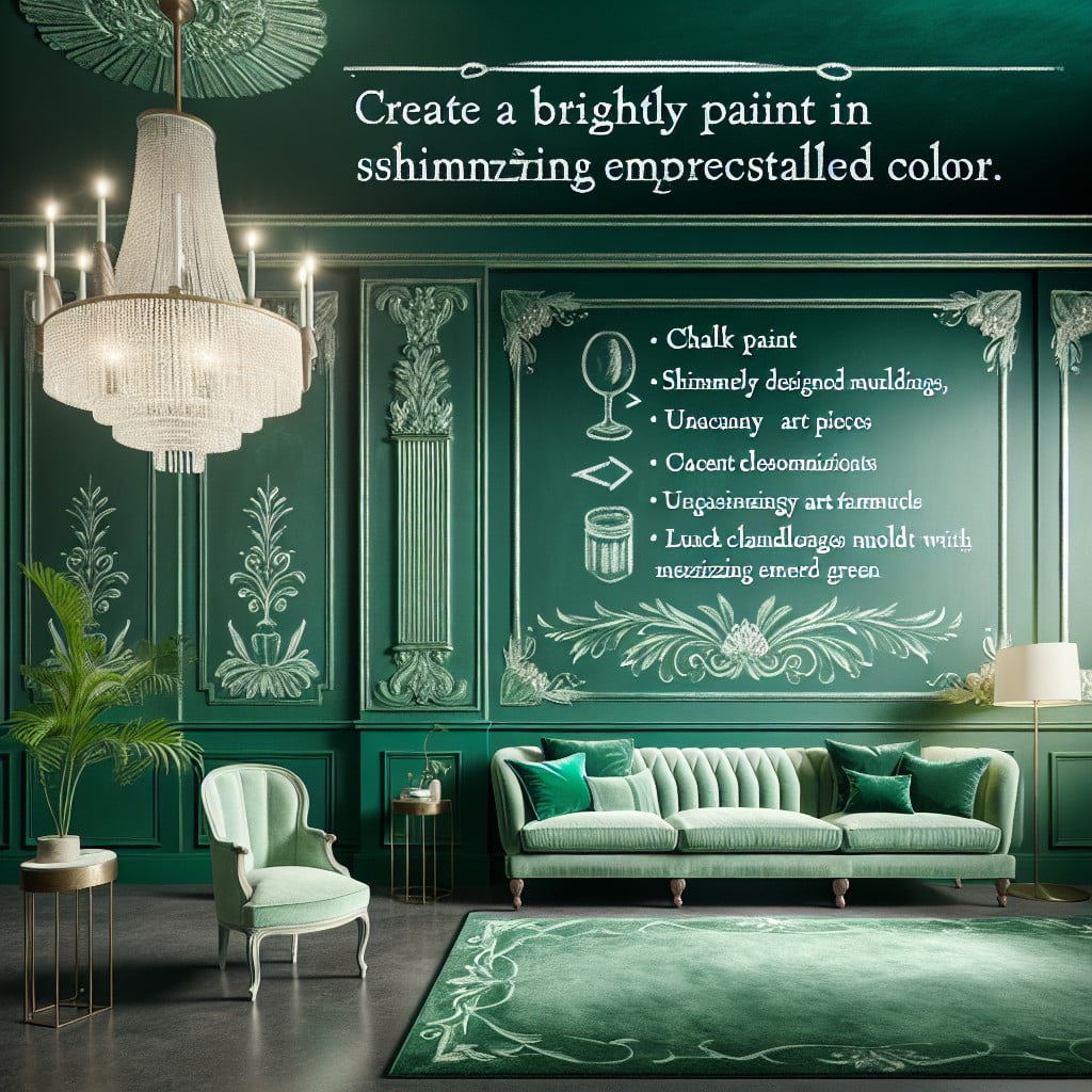 liven up your room with emerald green chalk paint