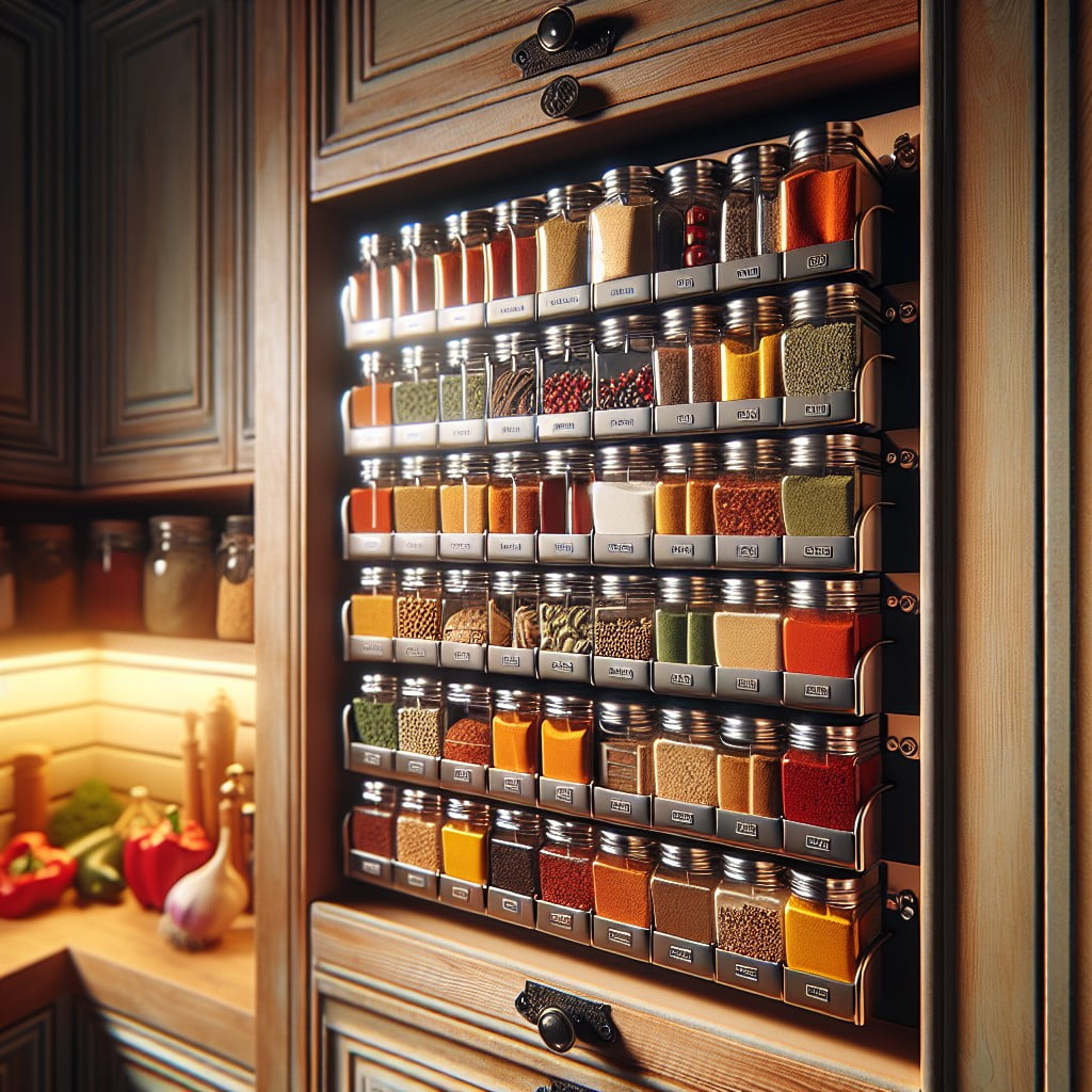 magnetic board pantry door for spices