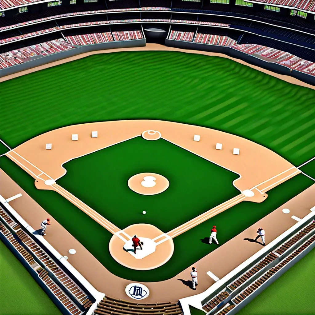miniature baseball diamond card display