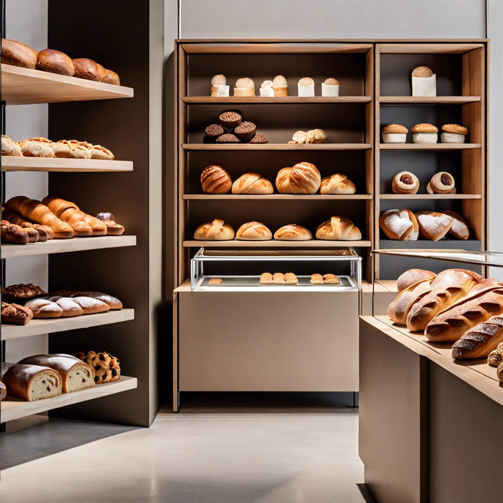 minimalist bakery displays