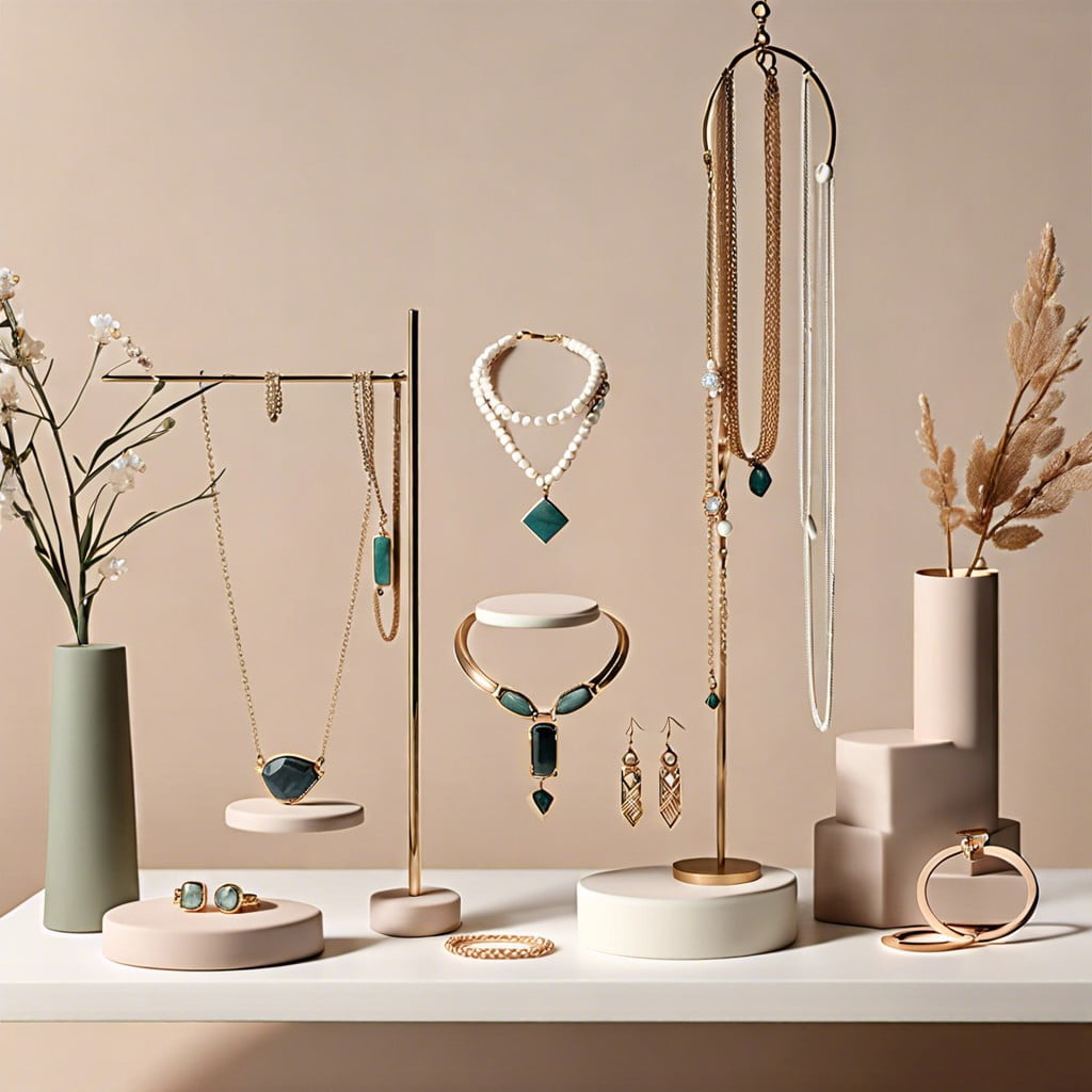 minimalist jewelry presentation