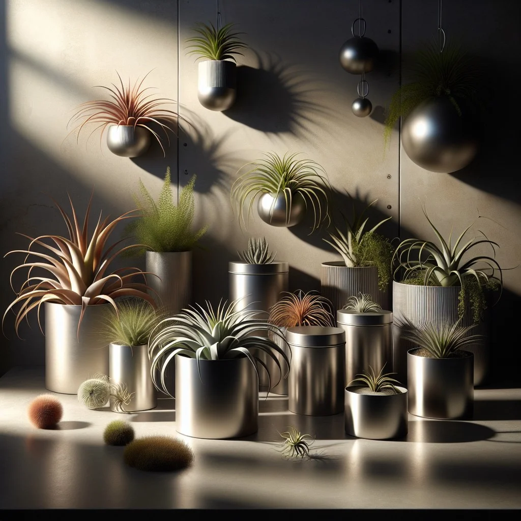 modern metallic tins