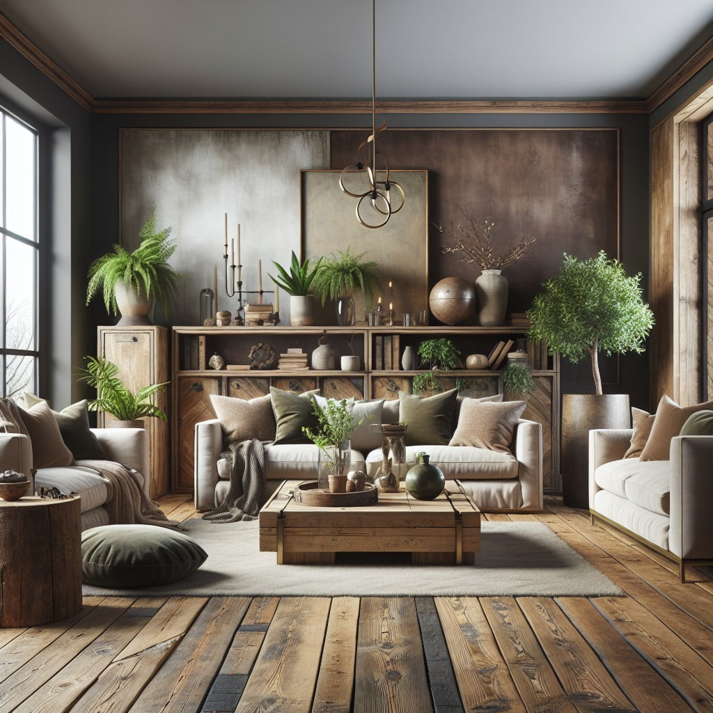 modern rustic brown chalk paint ideas for your living room