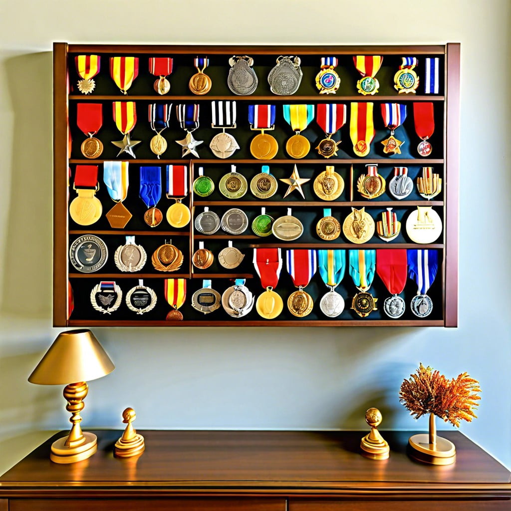 modular medal display wall