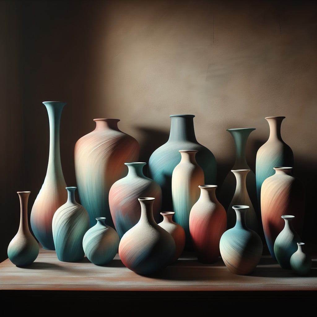 molten glass effect with chalk paint on vases