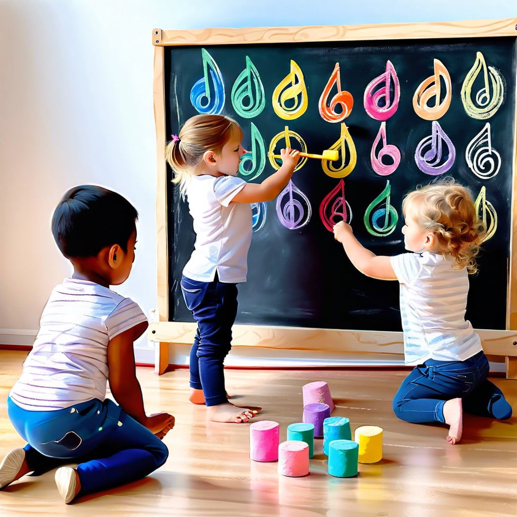 music class notation with chalk