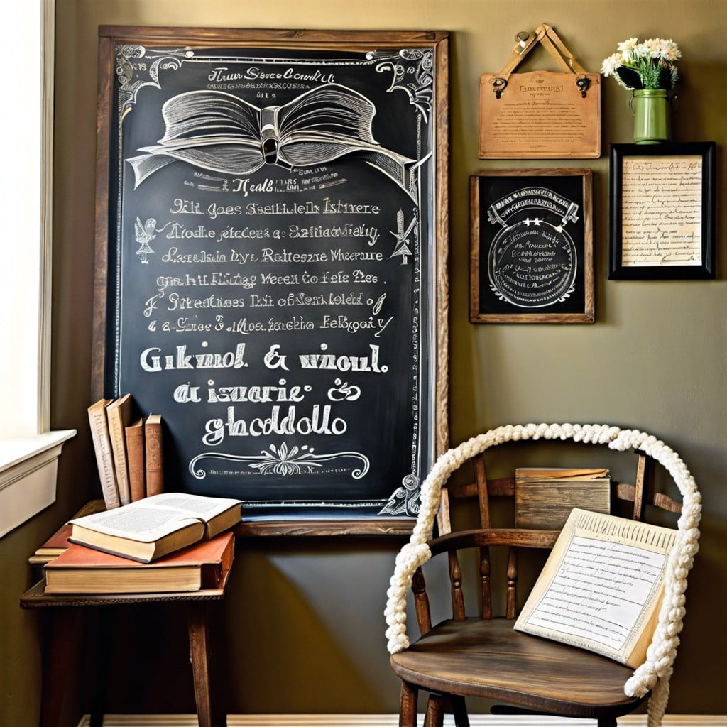 offer a literature corner with famous quotes