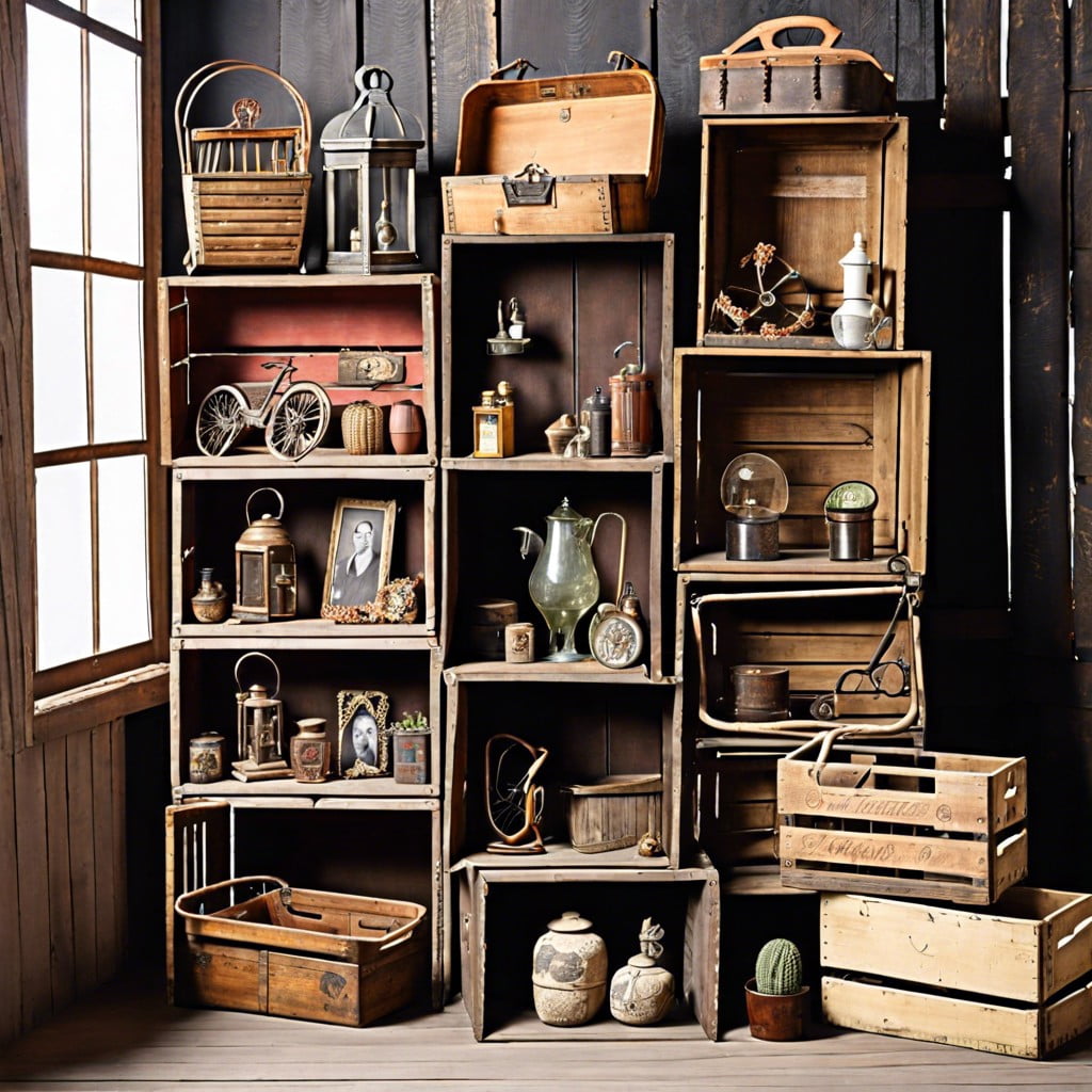 old wooden crates for storage