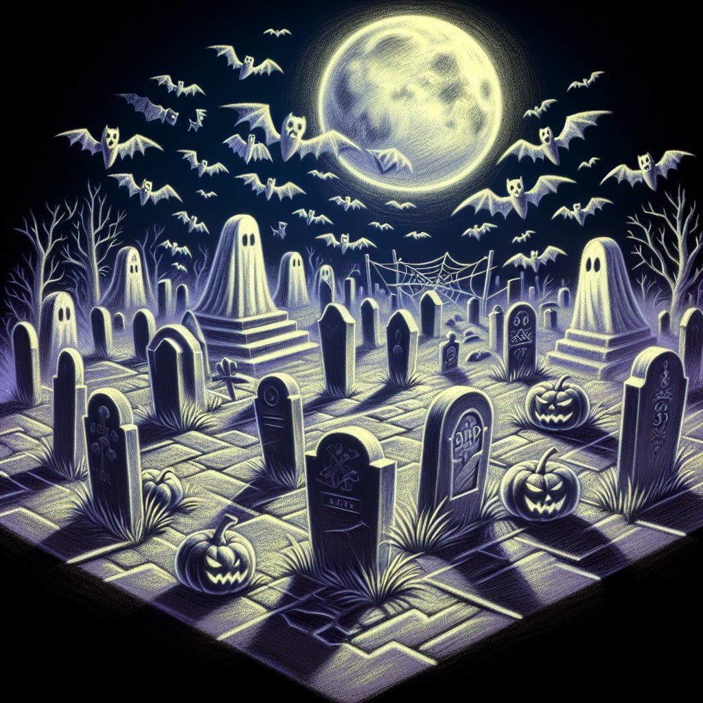 optical illusion graveyard chalk art