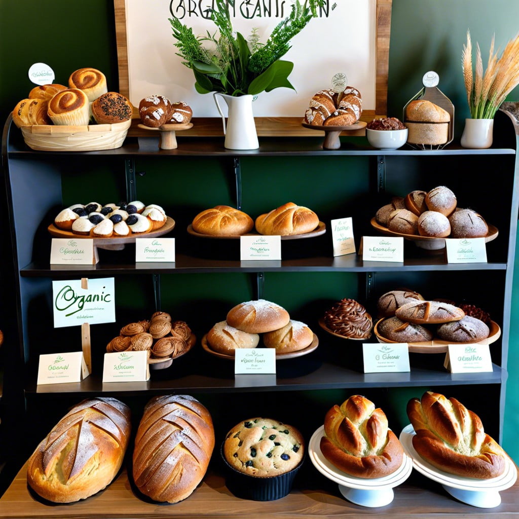 organic bakery display ideas