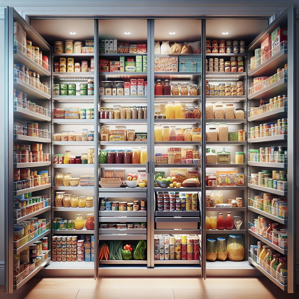 pantry with slide out shelves