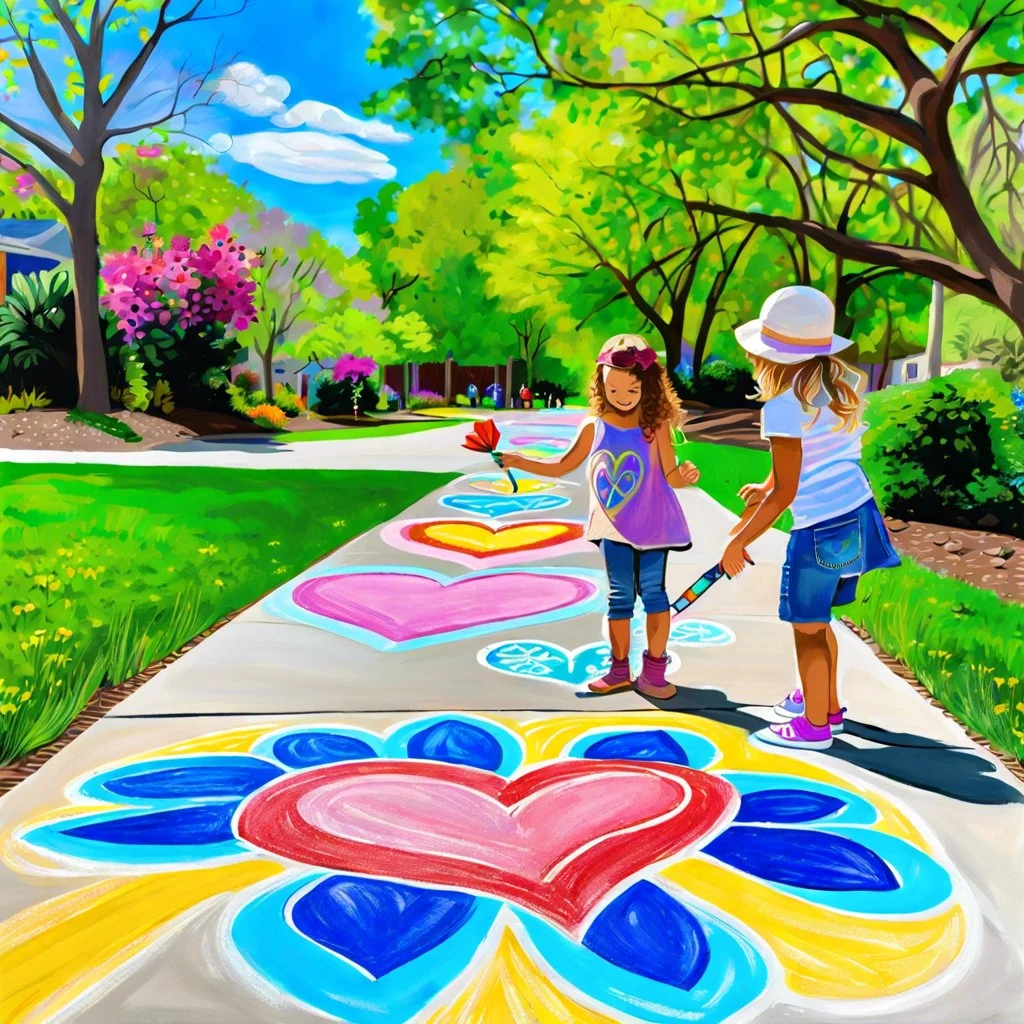peace love chalk