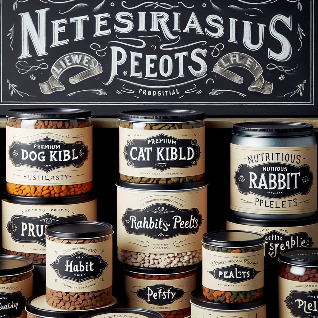 pet food storage chalkboard labels
