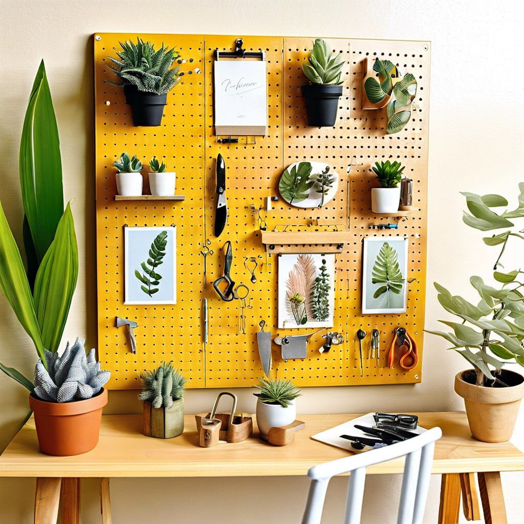 picture frame pegboard display